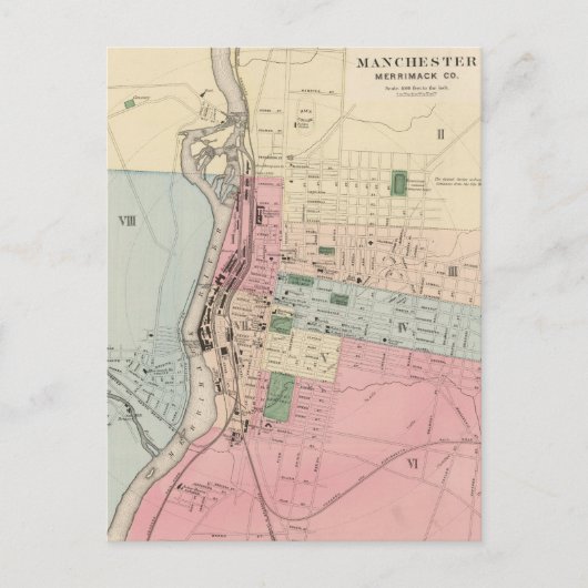  kaart van Manchester New Hampshire (1877) (Voorkant)