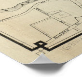  kaart van Manchester NH (1872) Poster (Hoek)