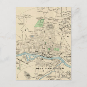 kaart van Manchester NH (1892)