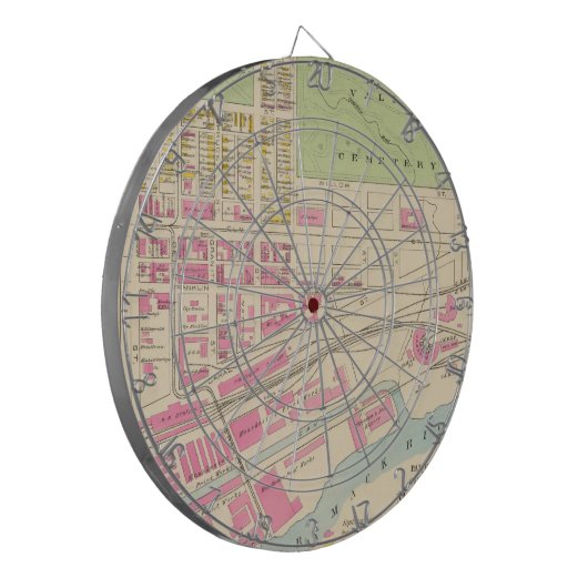 kaart van Manchester NH (1892) (2) Dartbord (Voorkant Links)