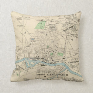 kaart van Manchester NH (1892) Kussen