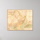 Kaart van Manchuria, China (1901) Canvas Afdruk (Voorkant)