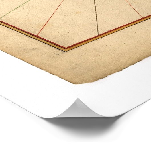 Kaart van Manhattan en New York City Region 1639 Poster (Hoek)