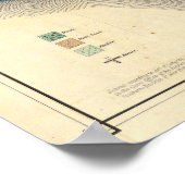 kaart van Manhattan NY Poster (Hoek)