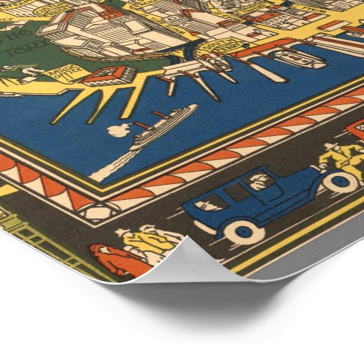 kaart van Manhattan Poster (Hoek)