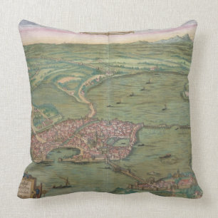 Kaart van Mantua, van "Civitates Orbis Terrarum" d Kussen