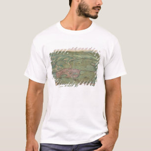 Kaart van Mantua, van "Civitates Orbis Terrarum" d T-shirt