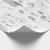 Kaart van Manuscript Earth Wrapping Paper Cadeaupapier (Hoek)