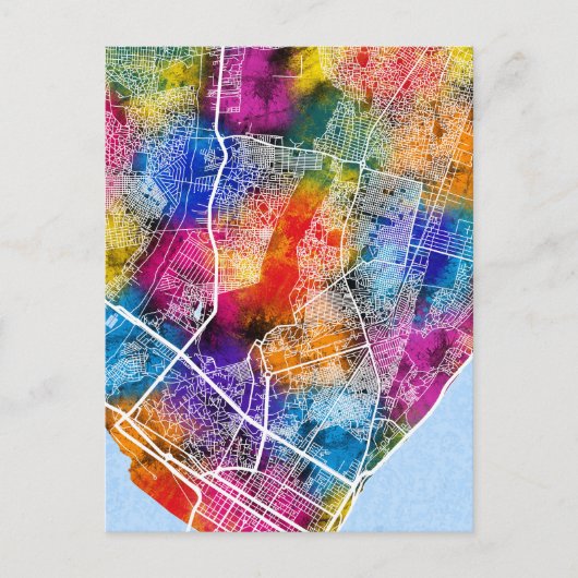 Kaart van Maputo Mozambique (Voorkant)