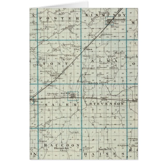 Kaart van Marion County (Voorkant)