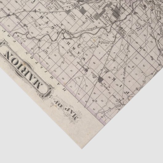 Kaart van Marion County 2 Tissuepapier (Detail)