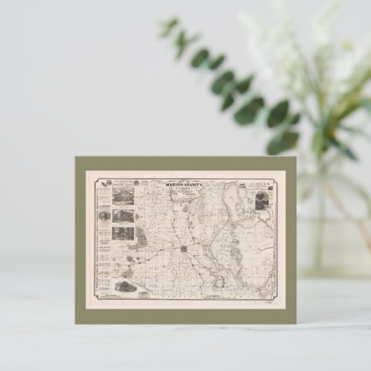 Kaart van Marion County, Florida (1892) (Staand voorkant)