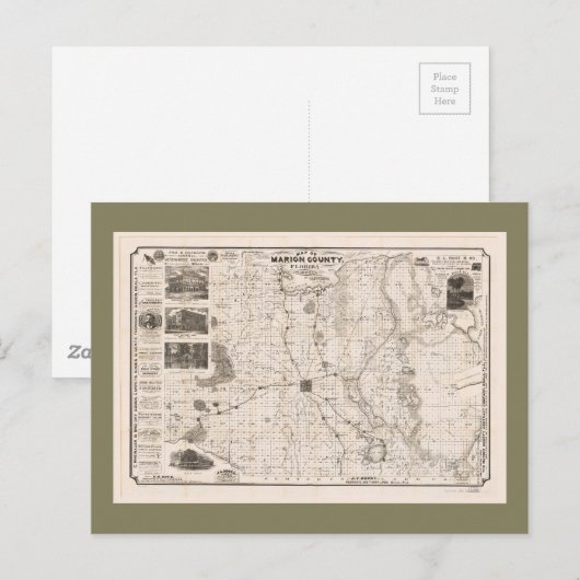 Kaart van Marion County, Florida (1892) (Voorkant / Achterkant)