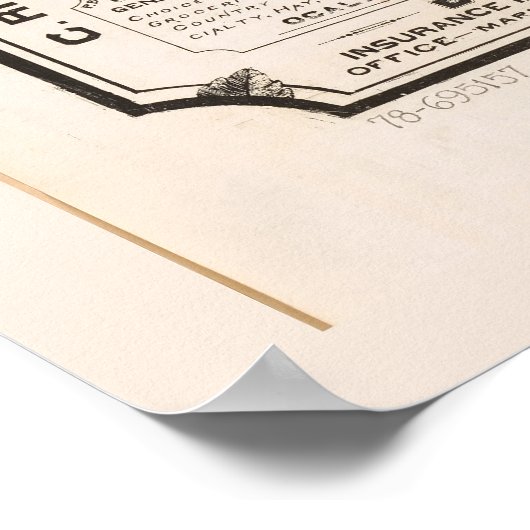 Kaart van Marion County, Florida (1892) Poster (Hoek)