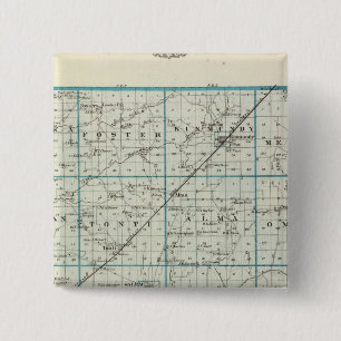 Kaart van Marion County Vierkante Button 5,1 Cm