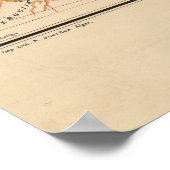  kaart van Marokko (1912) Poster (Hoek)