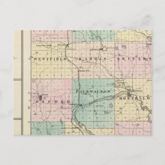 Kaart van Marquette County & Westfield (Voorkant)