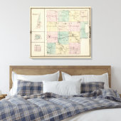 Kaart van Marquette County & Westfield Canvas Afdruk (Insitu (Slaapkamer))