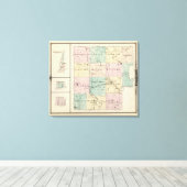 Kaart van Marquette County & Westfield Canvas Afdruk (Insitu (Houten vloer))