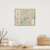 Kaart van Marquette County & Westfield Poster (Keuken)