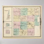 Kaart van Marquette County & Westfield Poster (Voorkant)