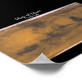 Kaart van Mars Poster (Hoek)