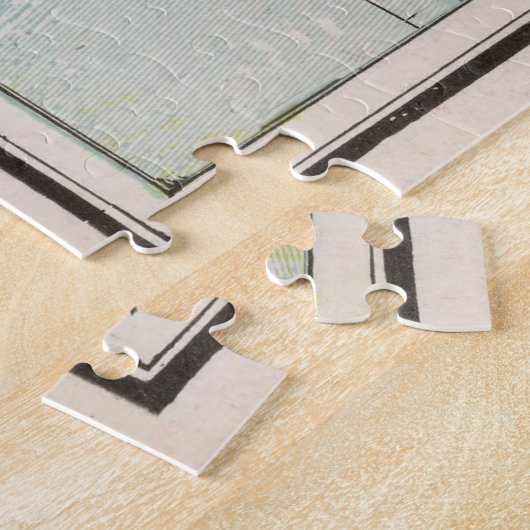  kaart van Marseille Frankrijk (1901) Legpuzzel (Zijkant)