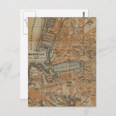  kaart van Marseille Frankrijk (1914) (Voorkant / Achterkant)
