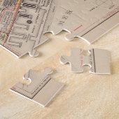 kaart van Marseille Frankrijk (1917) Legpuzzel (Zijkant)