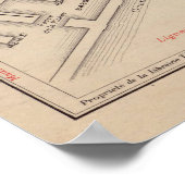  kaart van Marseille Frankrijk (1917) Poster (Hoek)