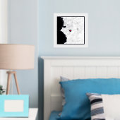 Kaart van Marseille Frankrijk Classy Modern Elegan Folie Afdrukken (Insitu (Slaapkamer))