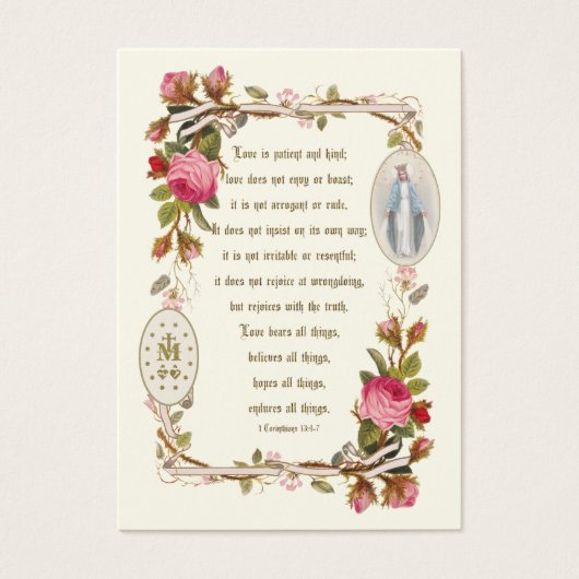 Kaart van Mary katholieke bruiloft (Voorkant)