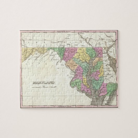  kaart van Maryland (1827) Legpuzzel (Horizontaal)