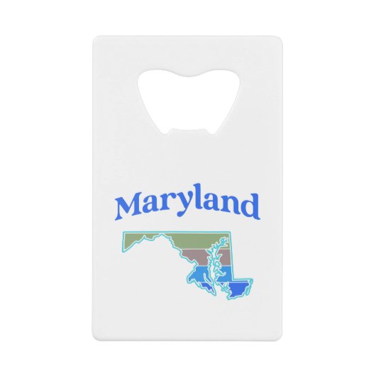 Kaart van Maryland Creditkaart Flessenopener (Voorkant)