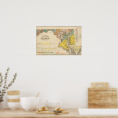 Kaart van Maryland en het district Columbia Poster (Keuken)