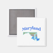 Kaart van Maryland Magneet (Voorkant / Achterkant)