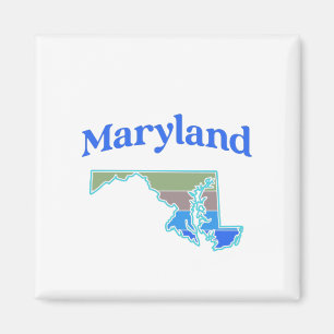 Kaart van Maryland Magneet