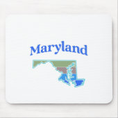 Kaart van Maryland Muismat (Voorkant)
