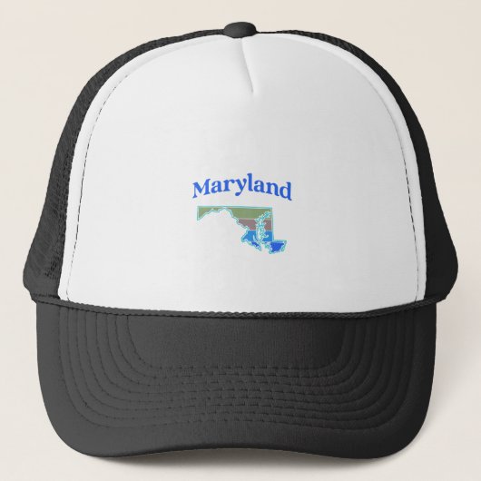 Kaart van Maryland Trucker Pet (Voorkant)