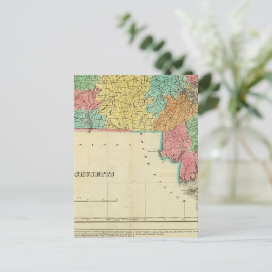 Kaart van Massachusetts (Staand voorkant)