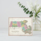  kaart van Massachusetts (1827) (Staand voorkant)