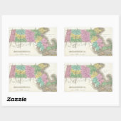  kaart van Massachusetts (1827) Rechthoekige Sticker (Vel)