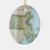  kaart van Massachusetts (1905) Keramisch Ornament (Rechts)