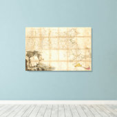 Kaart van Massachusetts Canvas Afdruk (Insitu (Houten vloer))