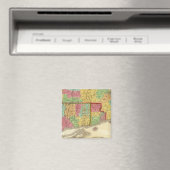 Kaart van Massachusetts Connecticut en Rhode Islan Magneet (Insitu (Vaatwasser))