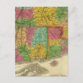 Kaart van Massachusetts en Connecticut (Voorkant)