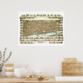 Kaart van Massachusetts Haverhill uit 1893 Poster (Keuken)