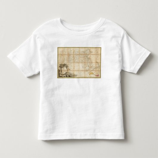 Kaart van Massachusetts Kinder Shirts (Voorkant)