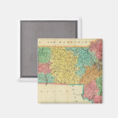 Kaart van Massachusetts Magneet (Voorkant / Achterkant)