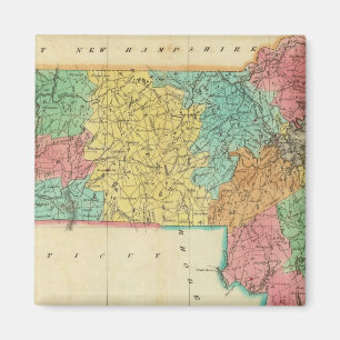 Kaart van Massachusetts Magneet